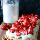 Kokos shortcake met aardbeien